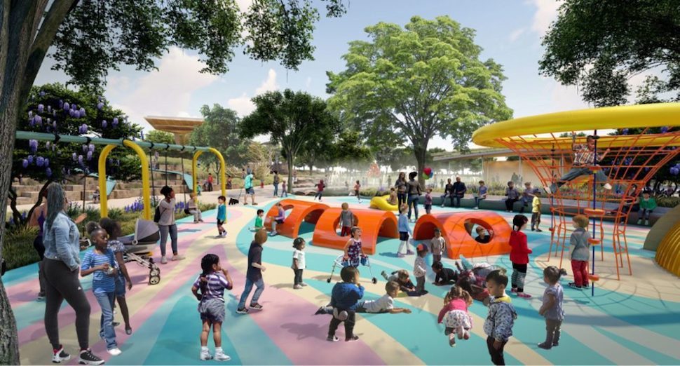  - Concept of a playground at the Fair Park Community Park